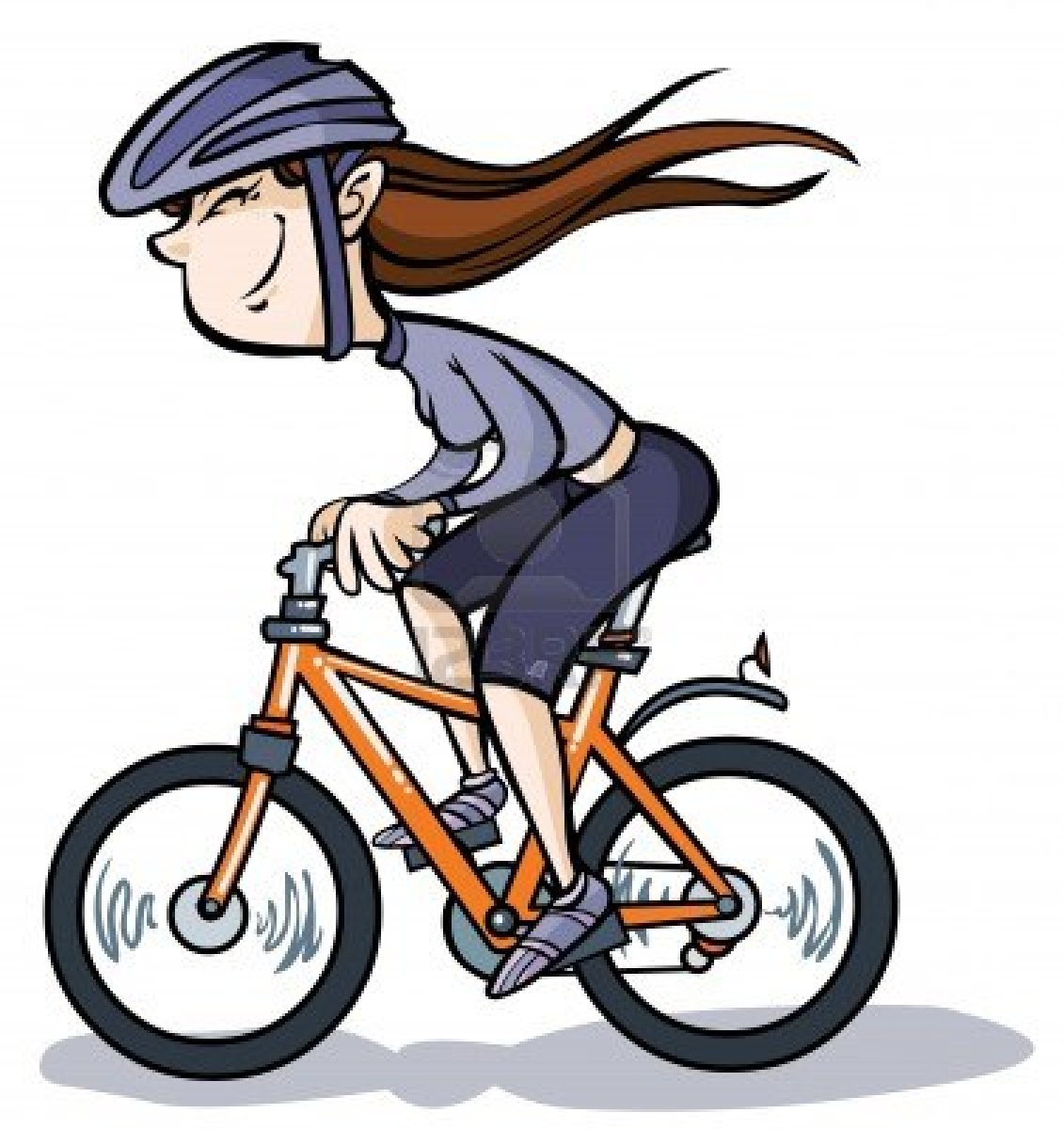 girl on bike clipart - photo #15